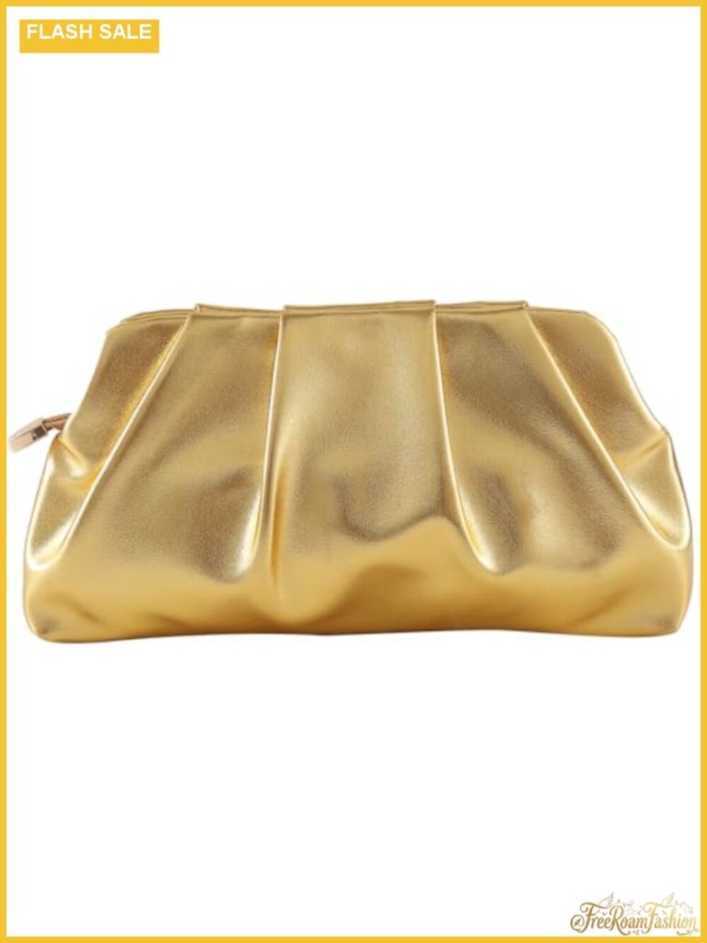 Ruched Clutch Purse Faux Leather Evening Bag Detachable Chain Crossbody